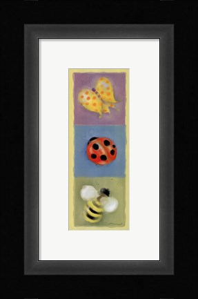 Framed Butterfly Lady Bee Panel Print