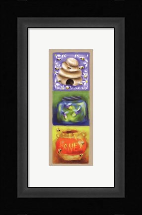 Framed Bee Light Panel Print