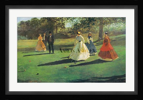 Framed Croquet Players Print