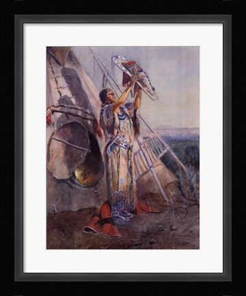 Framed Sun Worship In Montana Print