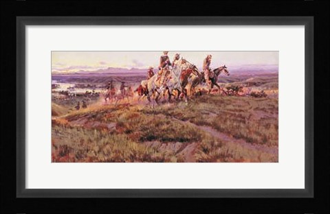 Framed Men Of The Open Range Print