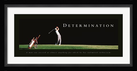 Framed Determination-Golfer Print