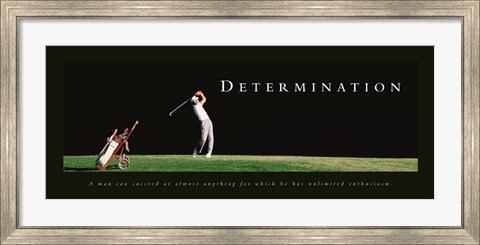 Framed Determination-Golfer Print