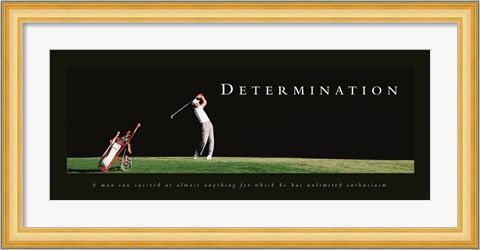 Framed Determination-Golfer Print