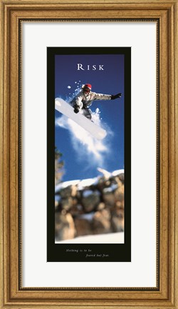Framed Risk-Snowboarder II Print