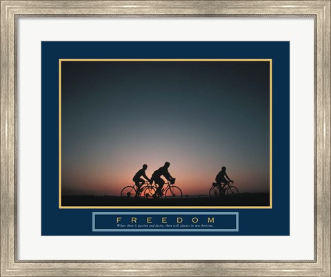 Framed Freedom - Family Biking Print