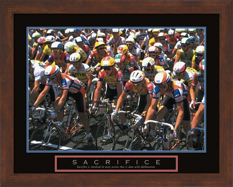 Framed Sacrifice - Starting Line Bicycle Race Print