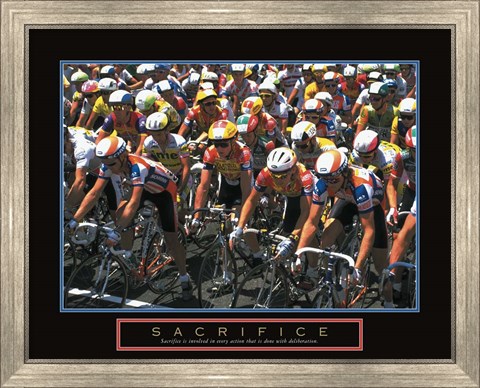 Framed Sacrifice - Starting Line Bicycle Race Print