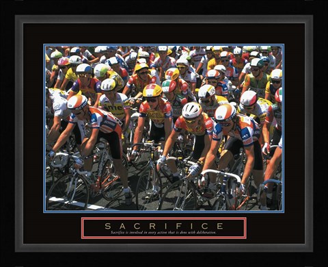 Framed Sacrifice - Starting Line Bicycle Race Print