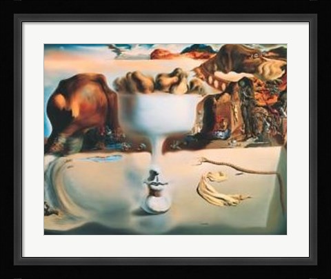 Framed Apparition Of Face And Fruit Dish On A B Print