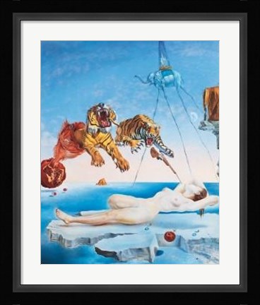 Framed Dream Caused by the Flight of a Bee Around a Pomegranate, A Second Before Awakening Print