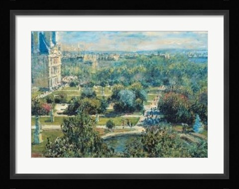 Framed View Of Tuileries Gardens Print