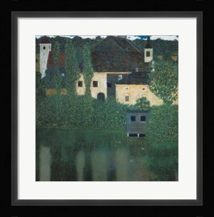 Framed Unterach Manor On The Attersee Lake Print