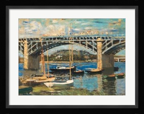Framed Bridge at Argenteuil (bridge center) Print