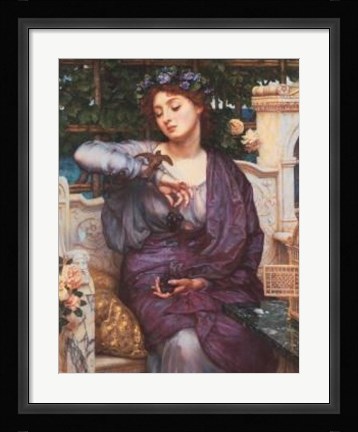 Framed Libra And Her Sparrow, 1907 Print