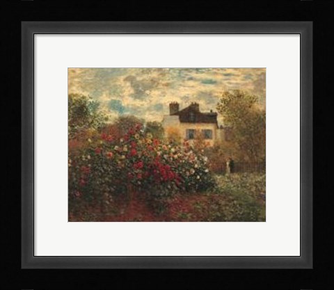 Framed Artist Garden In Argenteuil Print