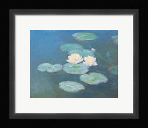 Framed Nympheas Effet Du Soir Print