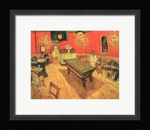 Framed Night Cafe in the Place Lamartine in Arles, c.1888 Print