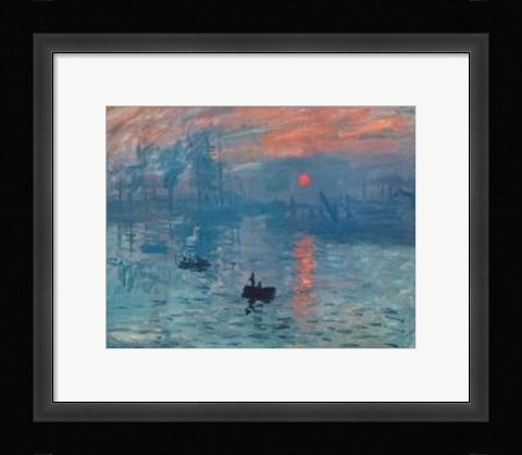 Framed Impression, Sunrise, c.1872 (blue) Print