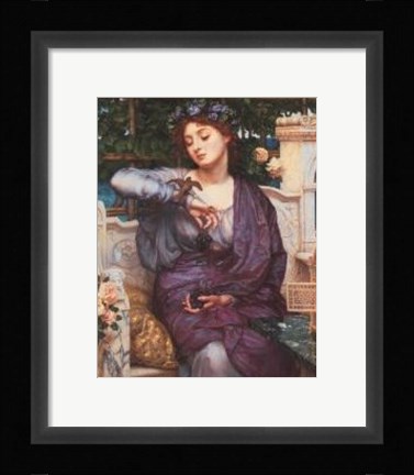Framed Libra And Her Sparrow, 1907 Print
