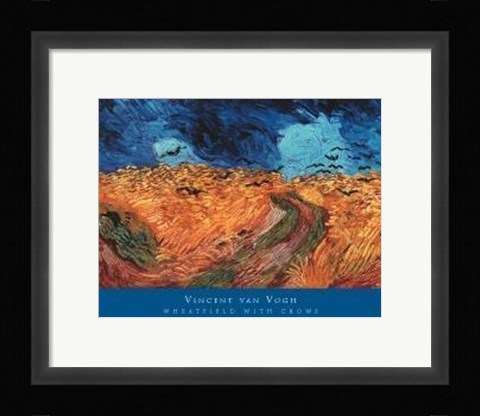 Framed Wheatfield With Crows, 1890 Print