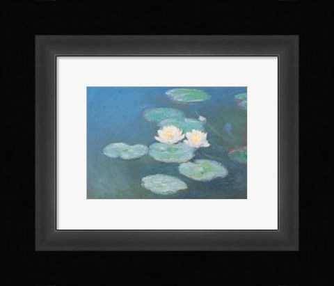 Framed Nympheas Effet Du Soir Print