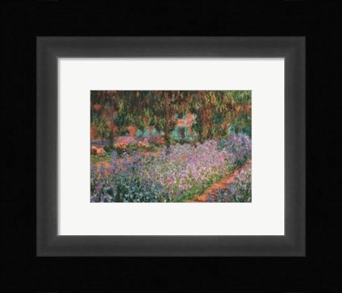 Framed Artist's Garden At Giverny, 1900 Print