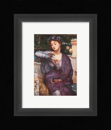 Framed Libra And Her Sparrow, 1907 Print