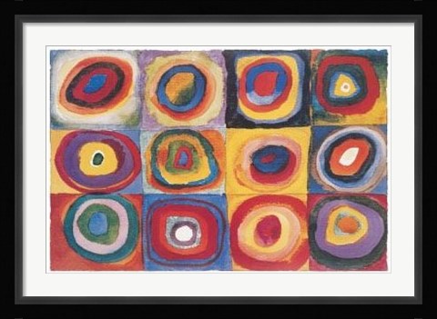Framed Farbstudie Quadrate, 1913 Print