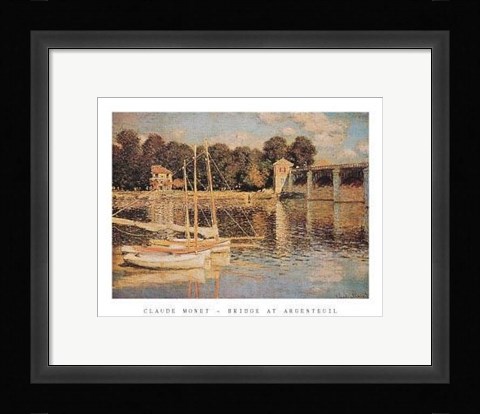 Framed Bridge At Argenteuil Print