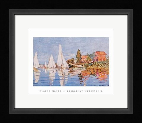 Framed Boats At Argenteuil Print