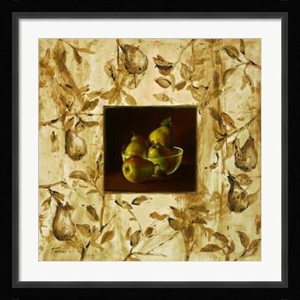 Framed Peras En La Mesa Print