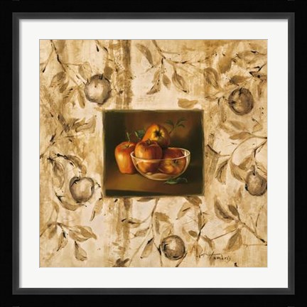 Framed Manzanas En La Mesa Print