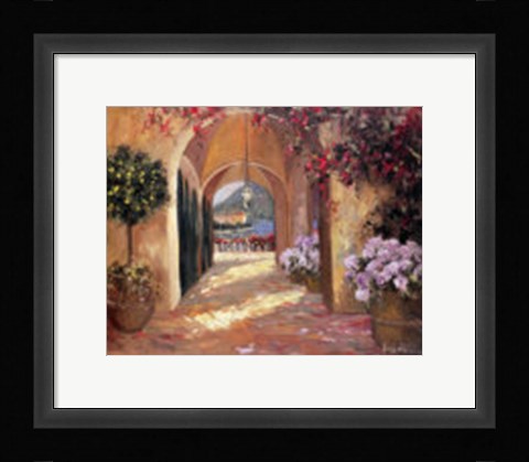 Framed Mediterranean Portico Print