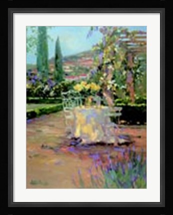 Framed Tuscan Garden I Print