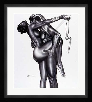 Framed Lock And Key United Print