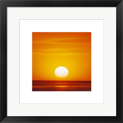 Framed Sunset Over Lake Michigan Print