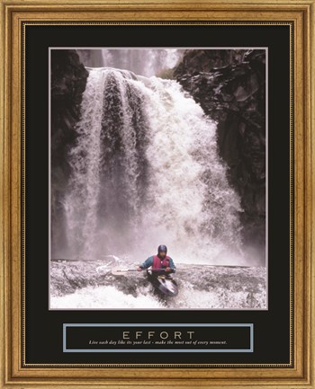 Framed Effort - Kayaker Print