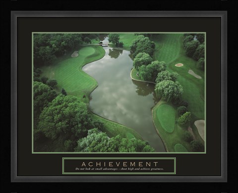 Framed Achievement - Golf Course Print