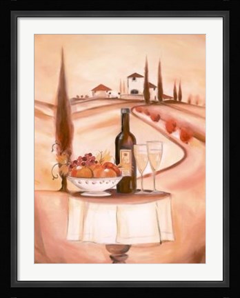 Framed Italian White Print