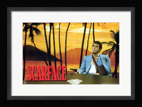 Framed Scarface, Sunset Print