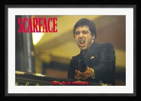 Framed Scarface, Make Way For The Bad Guy Print