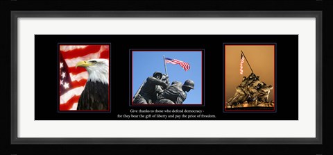 Framed American Soldier Print