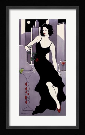 Framed La Dame En Noire Print
