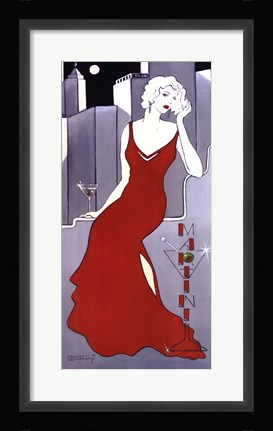 Framed La Dame En Rouge Print