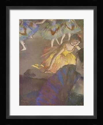 Framed Ballerina And Lady With Fan Print
