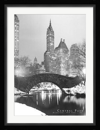 Framed Central Park, 1961 Print