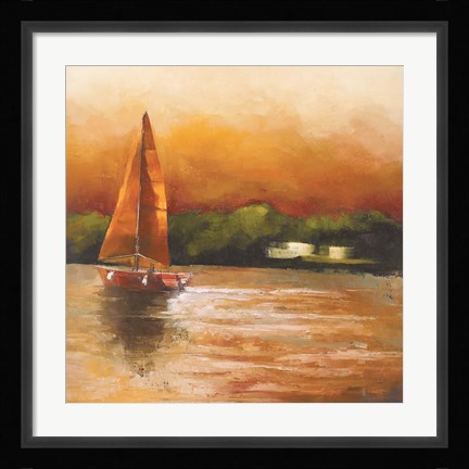 Framed Majorcan Sail I Print