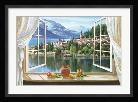 Framed Lago Di Fiori Print