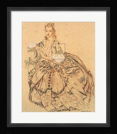 Framed Madame Du Barry in Banishment Print